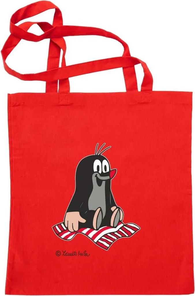 Tasche Maulwurf mit fliegenden Teppich in rot