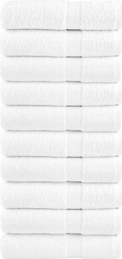 Premium Badetücher SOLUND 10 Stk. Weiß 100x150 cm 600 g/m²