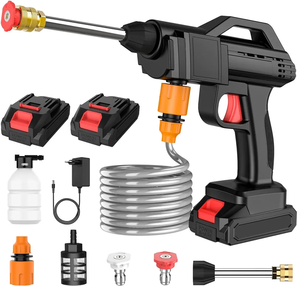 Idropulitrice da Giardino Cordless 30 Bar | 2 Batterie incluse per Esterni