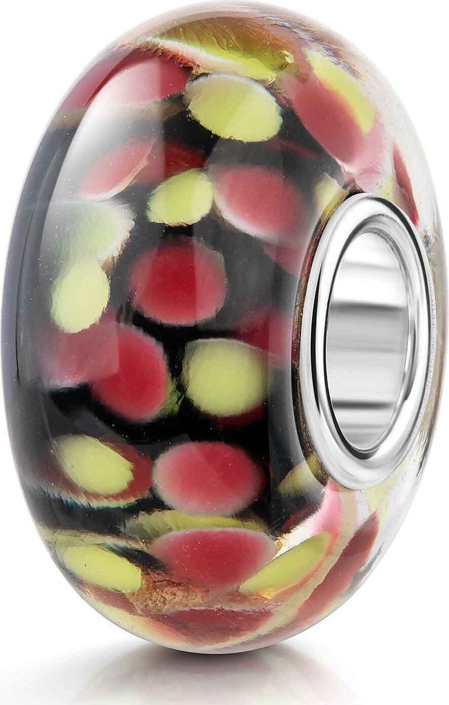 MATERIA by Matthias Wagner Glas Bead Anhänger Rosenblätter Produktbild 