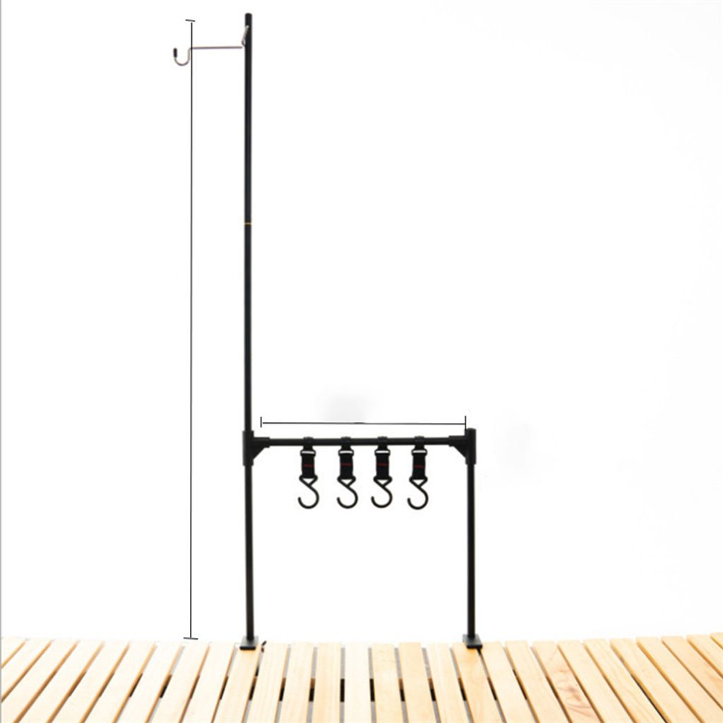 INF Camping Lampenständer mit Ablage – Aluminium, 100x36cm, 2-teilig C