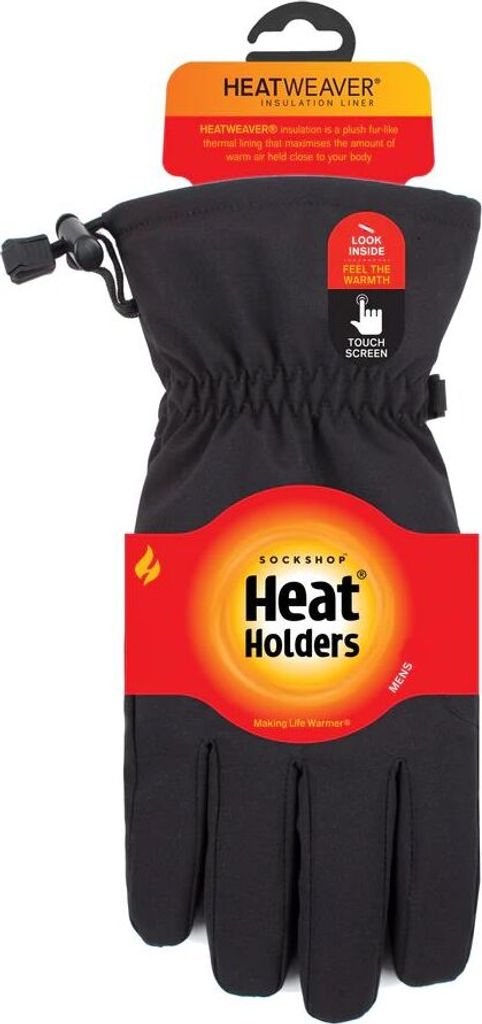 Heat Holders BSGH104MLBLK Herren Handschuhe für Herren Revelstoke Soft Shell Touchscreen-Handschuhe M-L