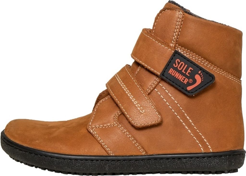 SOLE RUNNER Winter Kinder Barfußschuh Titania 2 Brown – mit Schafwolle,Größe:34,Farbe:Brown