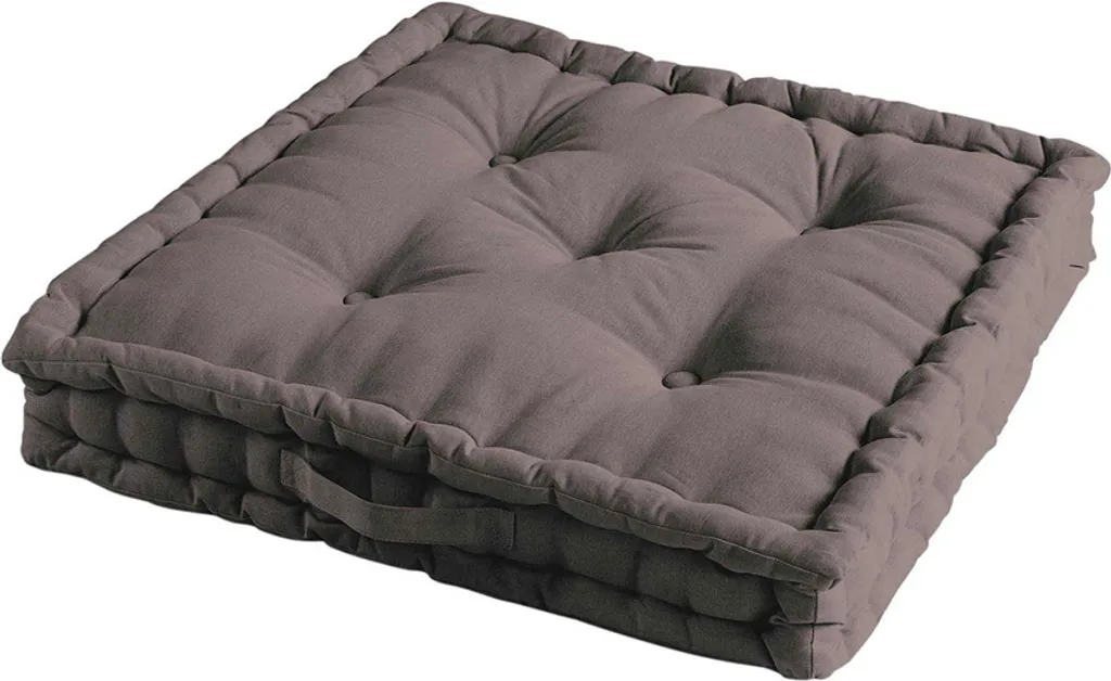 Coussin d'assise 60x60 cm Bali Taupe pour créer un coin détente zen