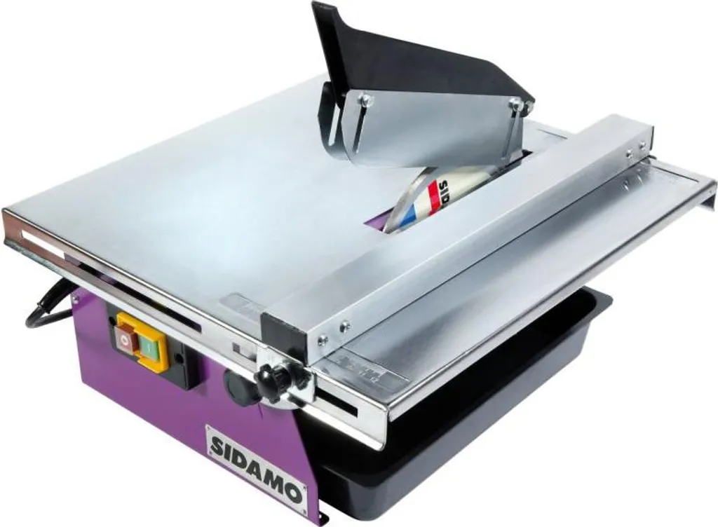 Scie de carrelage SIDAMO 800W pour découpe précise de dalles et grès