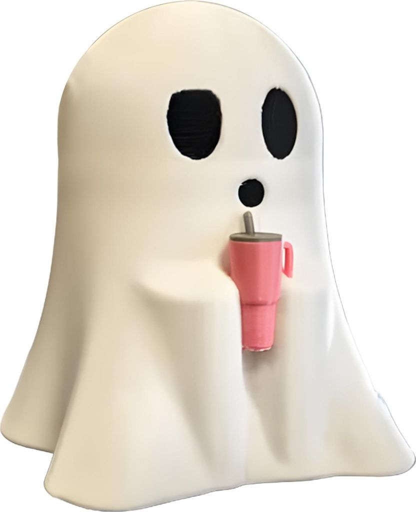 Halloween Geist Figurine Spooky Ghost Holding Tasse Statue für Indoor Home Office Desktop Halloween Decor
