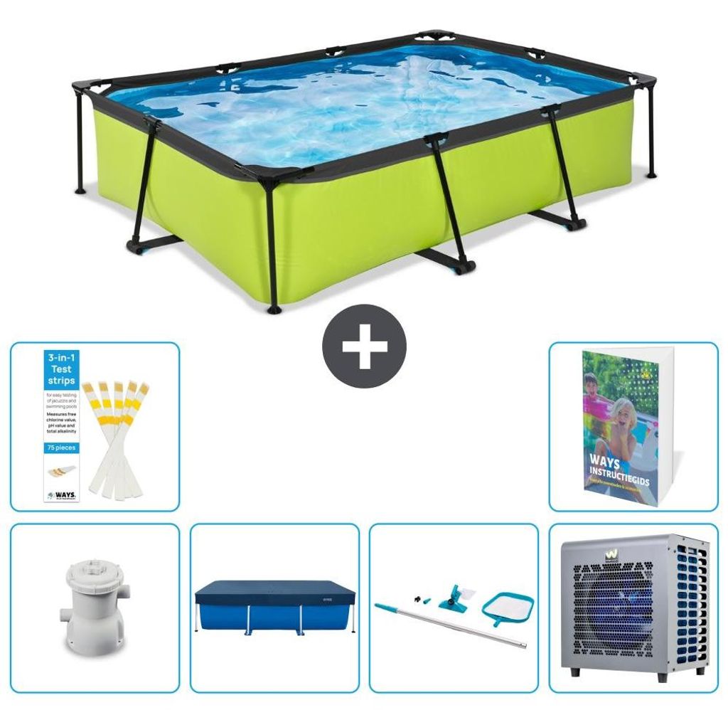 Exit Pool Rechteckig - 300x200x65 cm - 7-teilig S283