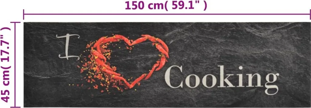 Tapis de cuisine 45x150 cm idéal devant l'évier pour protéger le sol - 5