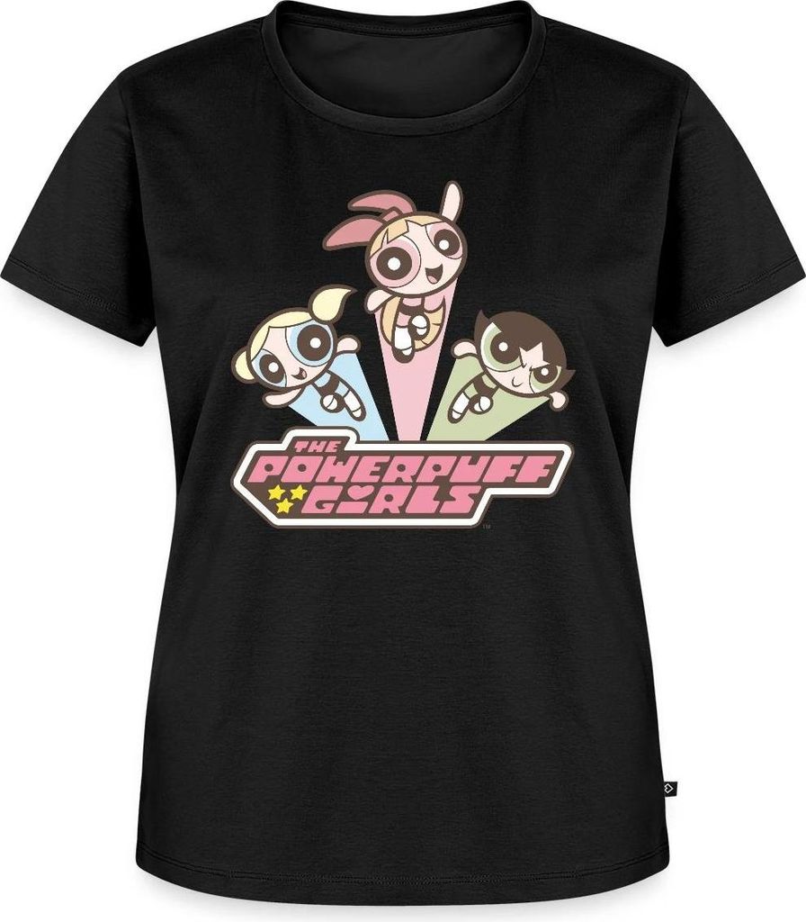 Spreadshirt Powerpuff Girls Retro Used Look Vintage Frauen Premium T-Shirt, XL, Schwarz