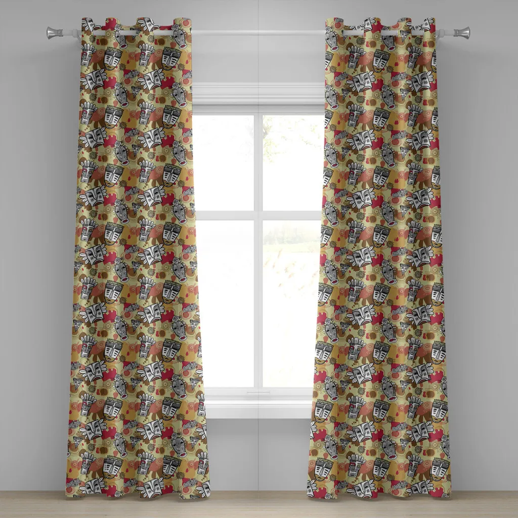 Tende Decorative 2 Pannelli 280x225cm: Stile Etnico e Praticità