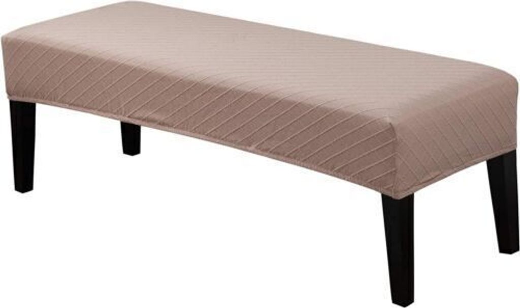Jacquard Esszimmer Bankhussen Stretch Bankhusse Sofabezug Abnehmbarer Waschbarer Bankbezug für Modernes Wohnzimmer, Schlafzimmer, Küche,Taupe