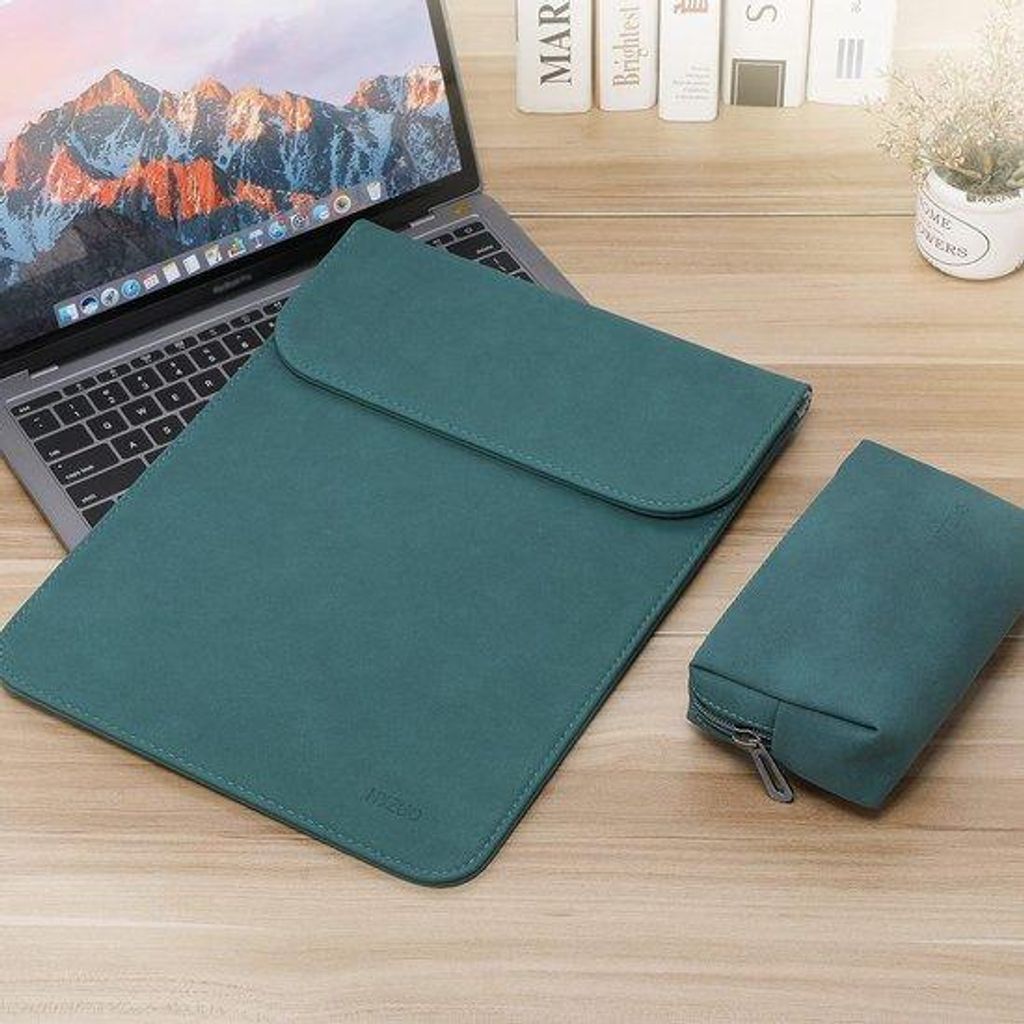 Leichte, schlanke Laptop-Tasche 15 Zoll Schwarz, wasserabweisend und stoßfest