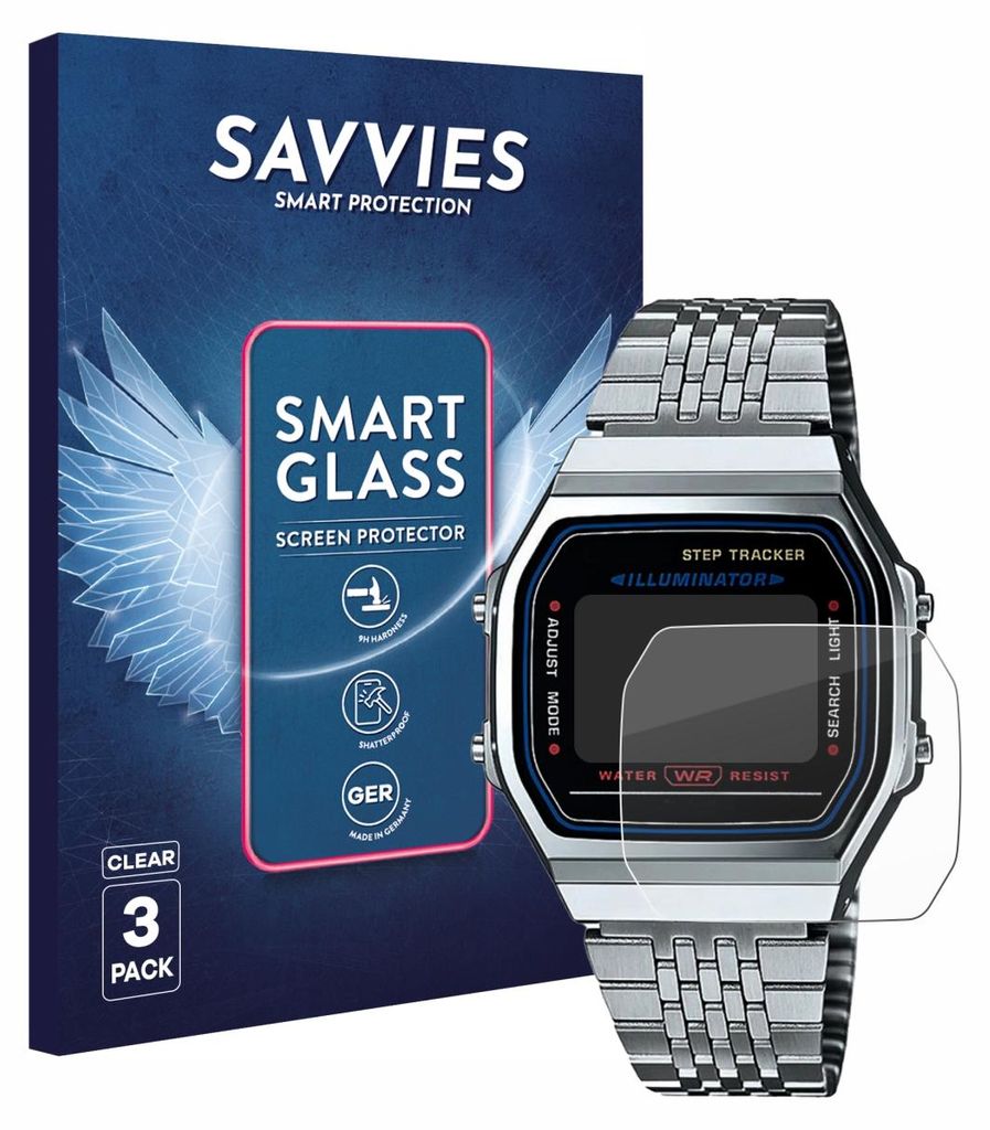 3x Savvies Schutzglas Folie für Casio iconic ABL-100WE-1A Produktbild 