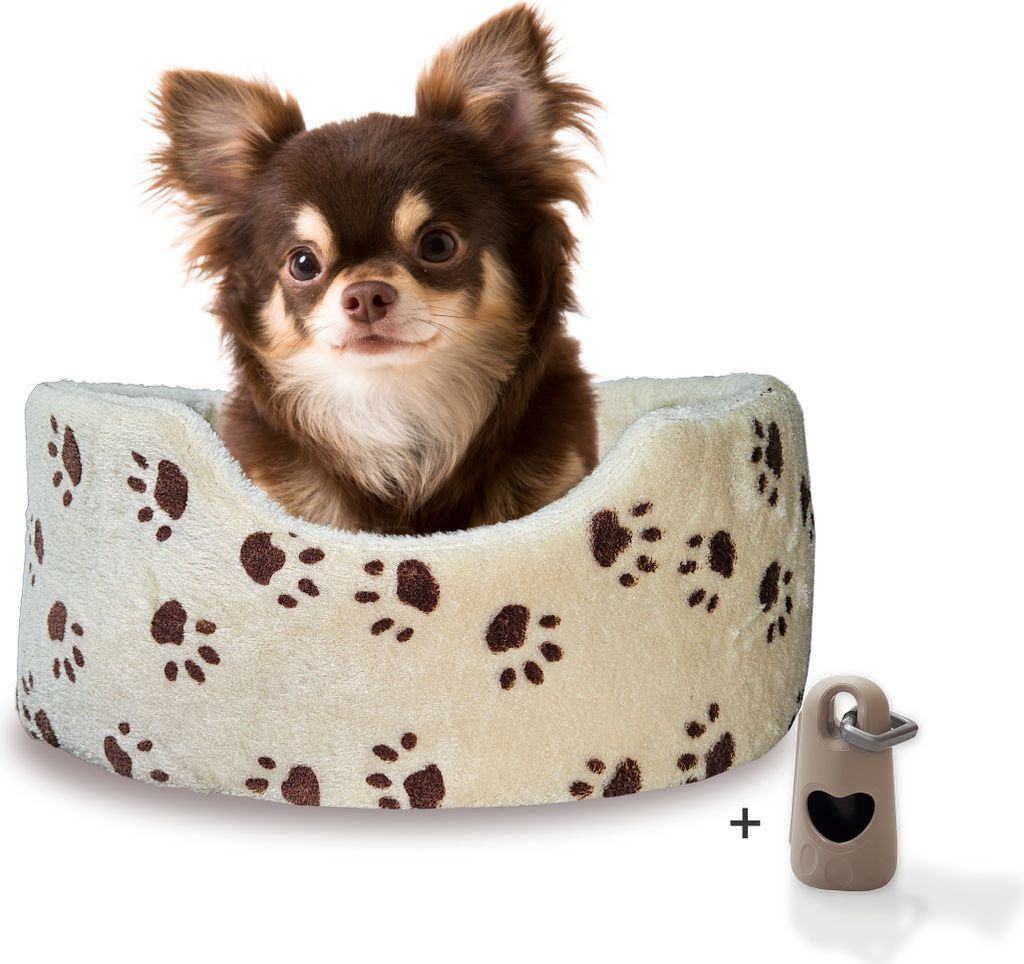 Hundebett Silvio mit Hundekotbeutelset, Größe:S