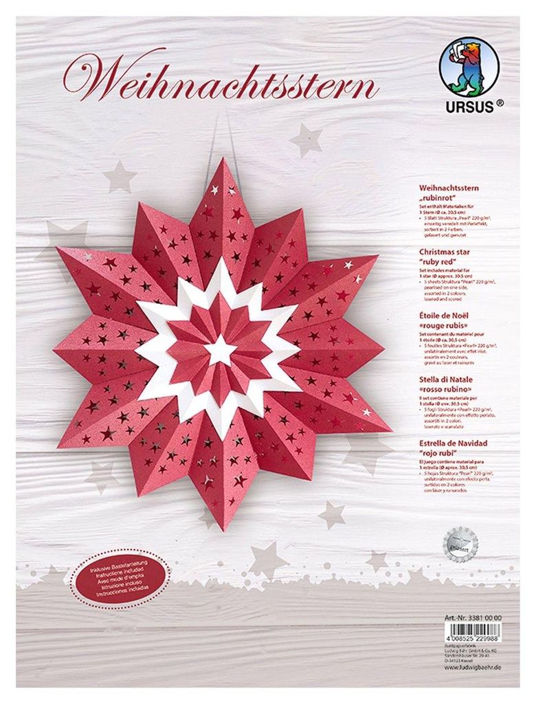 URSUS Weihnachtsstern rubinrot