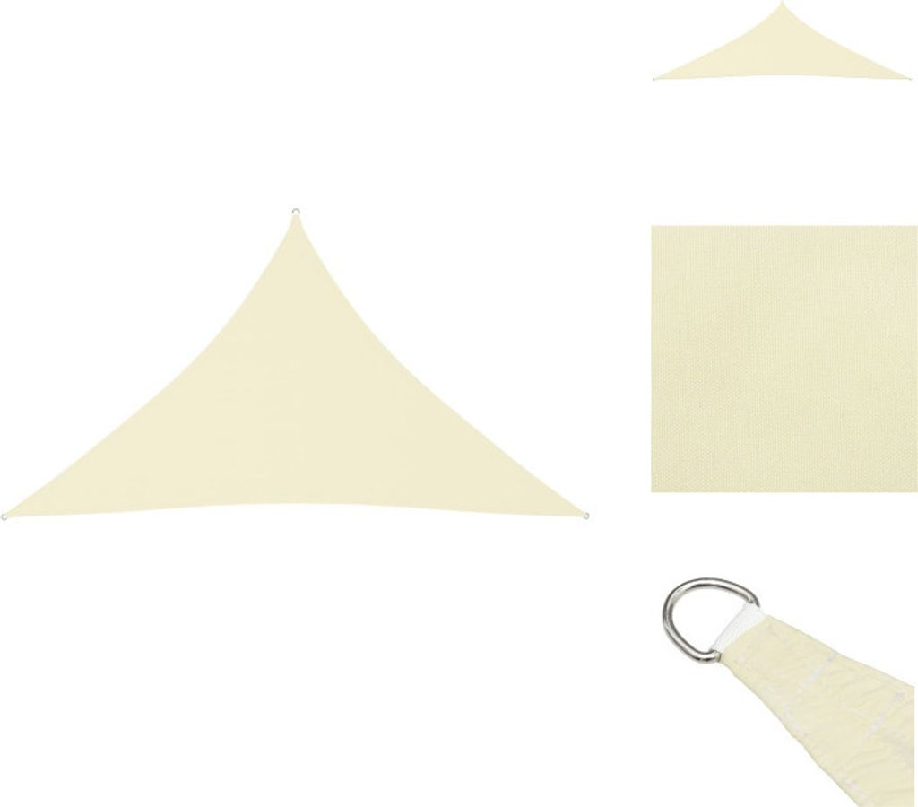 vidaXL Sonnensegel Oxford-Gewebe Dreieckig 3,5x3,5x4,9 m Creme - Sonnenschirme & Sonnenschutze