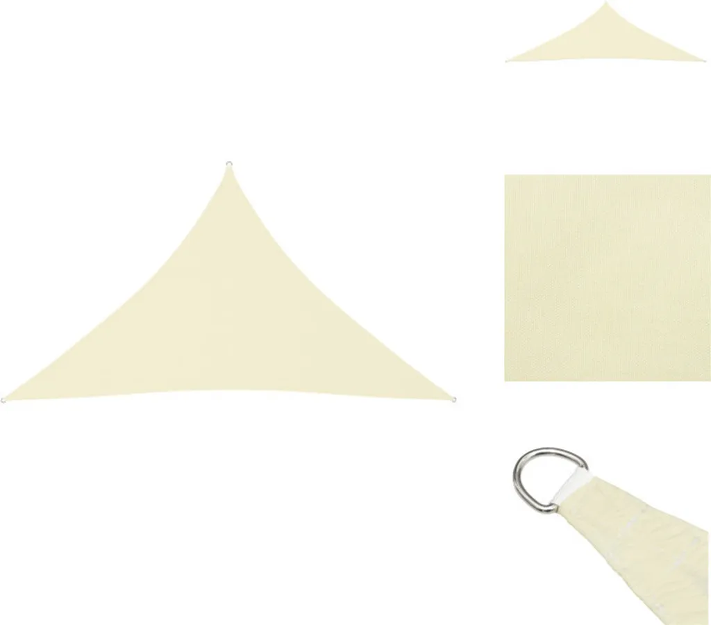 Tenda Parasole Giardino vidaXL Oxford 3.5x3.5x4.9m Crema Impermeabile