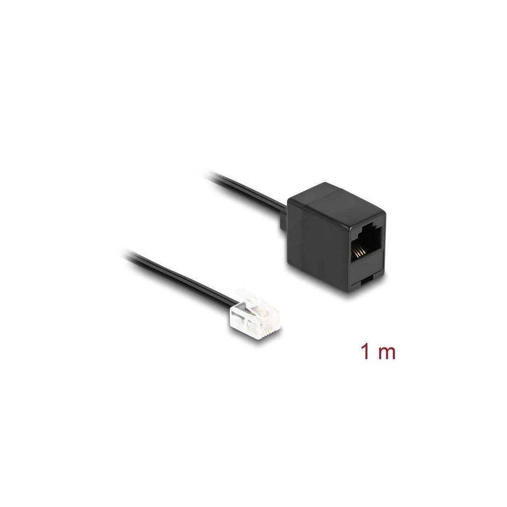 DeLOCK 88092, 1 m, RJ-11, RJ-45, Čierna, Samec, Samica Obrázok produktu 