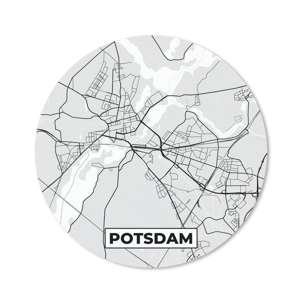 MuchoWow Mauspad Mousepad Deutschland - Stadtplan - Potsdam - Karte 50x50 cm - Mousepads - Maus Mat - Pad - Mausunterlage - Vinyl