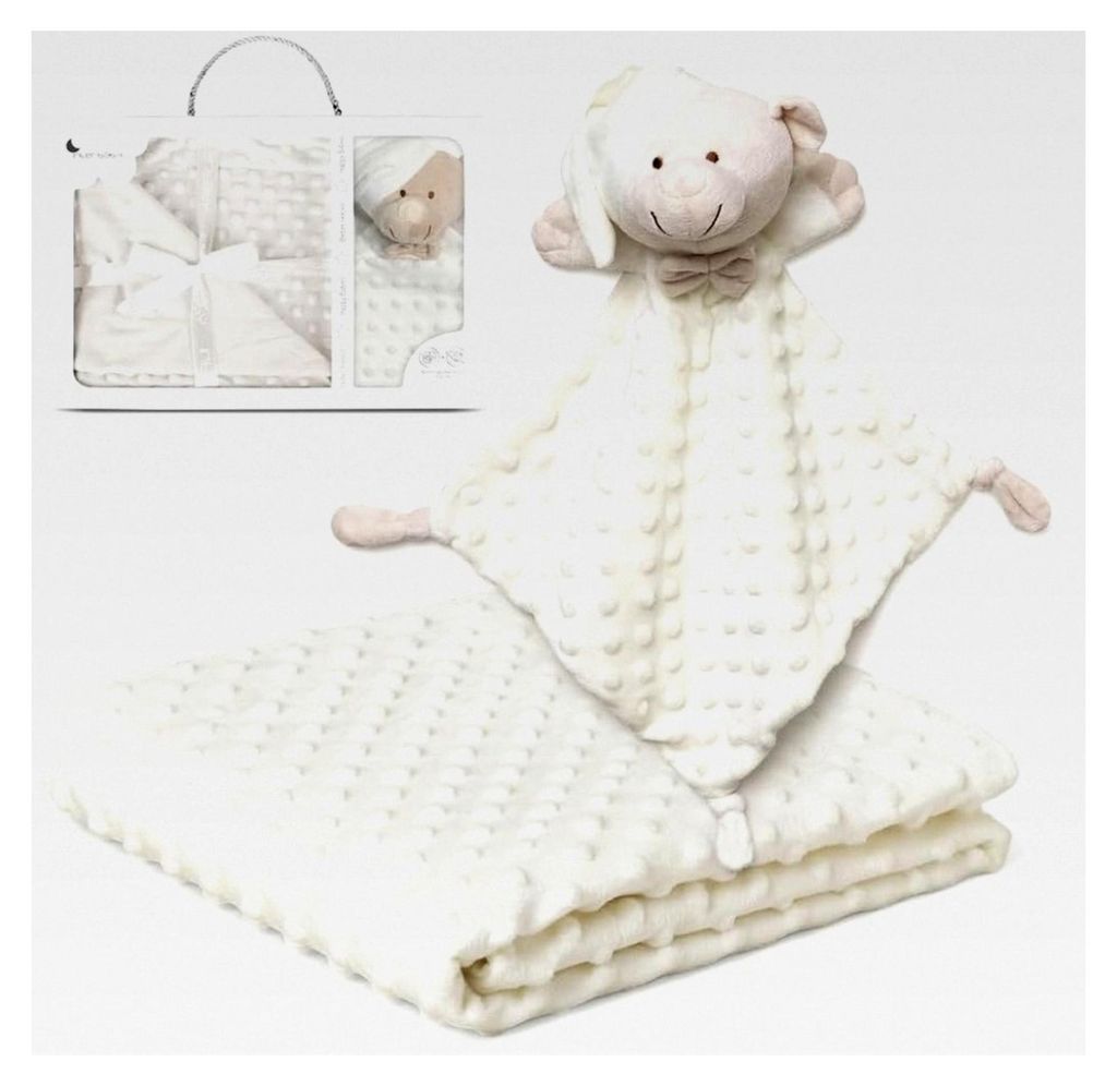 Babydecke mit beigem Doudou-Bär, beige, 0,72 kg