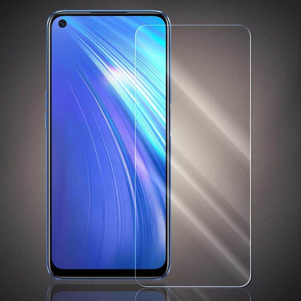 A transparent screen protector is shown next to a smartphone.