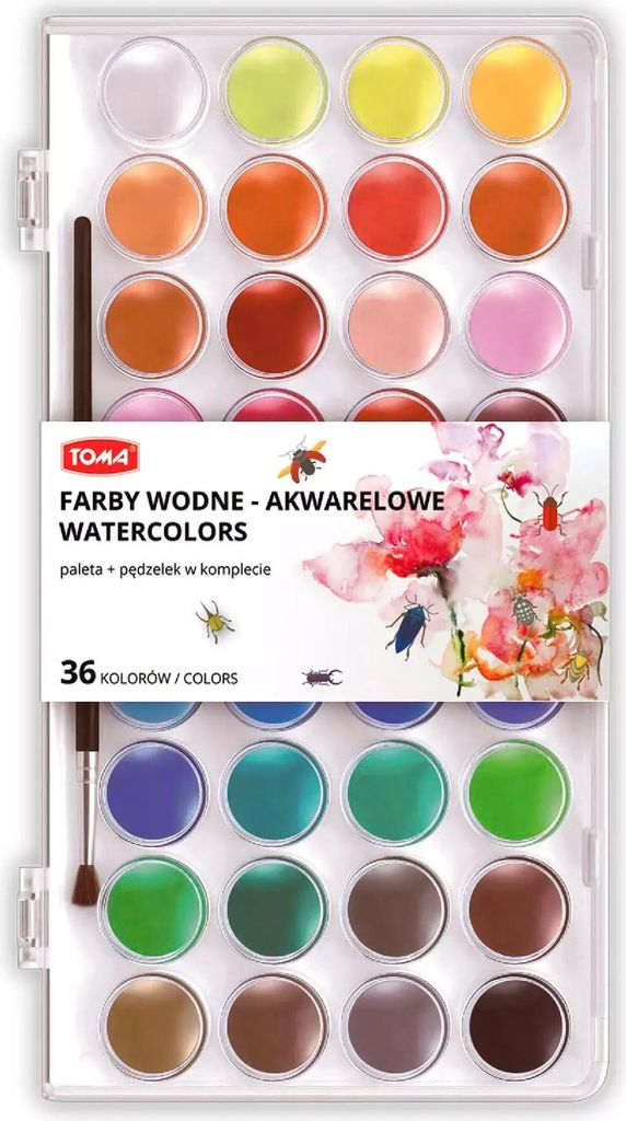 Farbki wodne paleta 36 kolorów TOMA Produktbild 