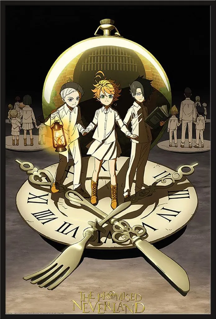 Cadre Interchangeable Shinsuke et Affiche Groupe Promised Neverland