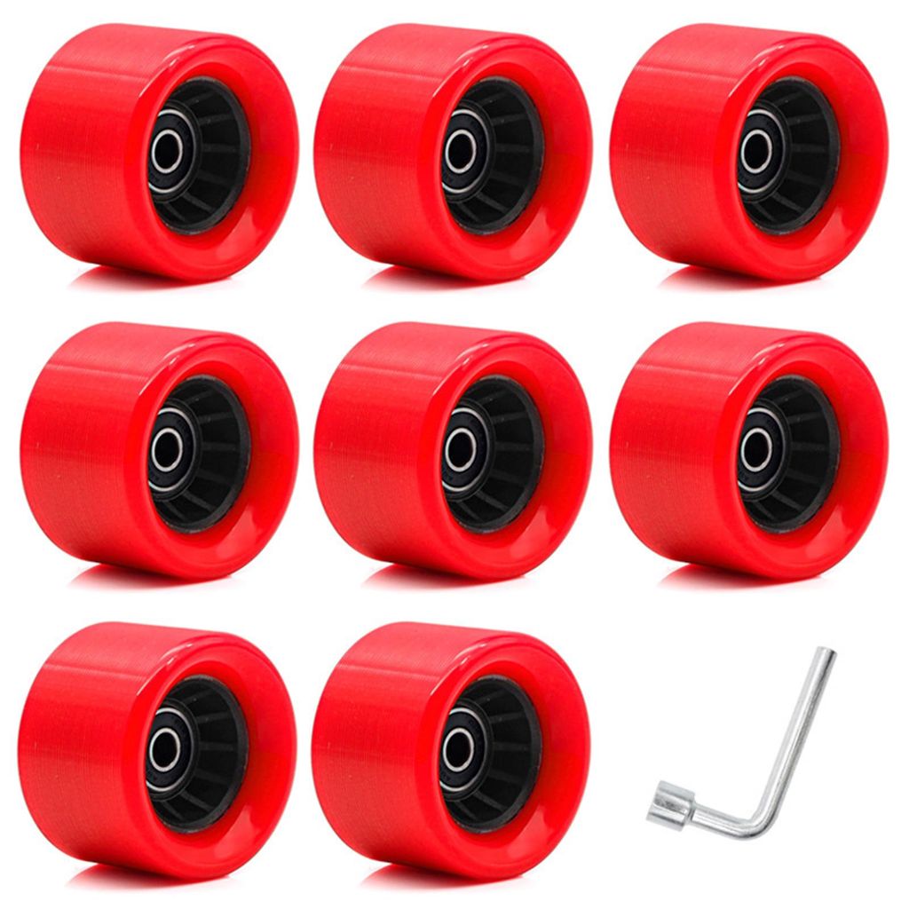 1 Stück/4 Stück/8 Stück Skateboardrollen, nicht leuchtend, guter Grip mit Kugellagern, für Indoor- und Outdoor-Quad-Rollschuhe, Skateboardzubehör