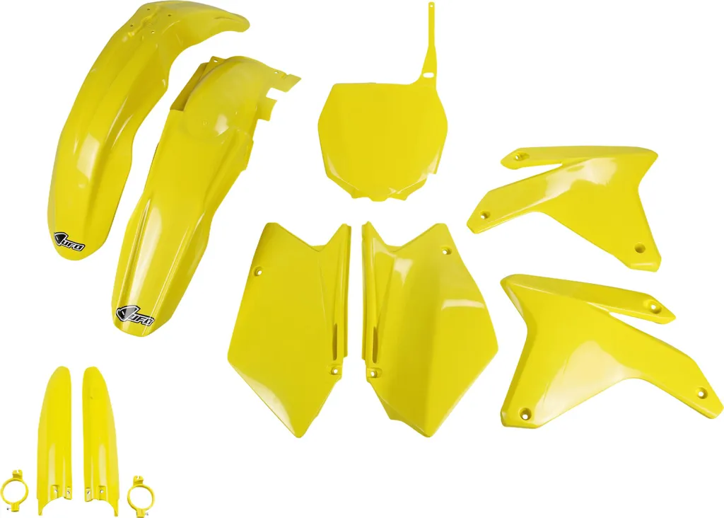 Carénage UFO PLAST jaune OEM pour Suzuki RMZ 450 05-06 avec protège-fourche