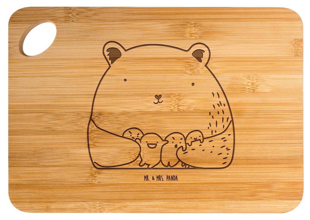 Mr. & Mrs. Panda Holzbrett Bär Gefühl - Transparent - Geschenk, Durchgedreht, Wahnsinn, schneidbrett, Frühstücksbrett, Hackbrett, Verrückt, Te...