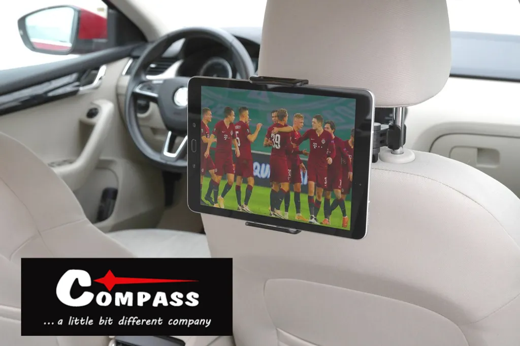 Supporto Tablet Auto Compass 06268 - Sicurezza e Stabilità Poggiatesta - 7