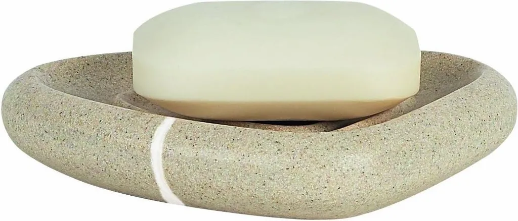 Porte-savon anti-glisse Etna beige 15 cm - Évite les traces de savon