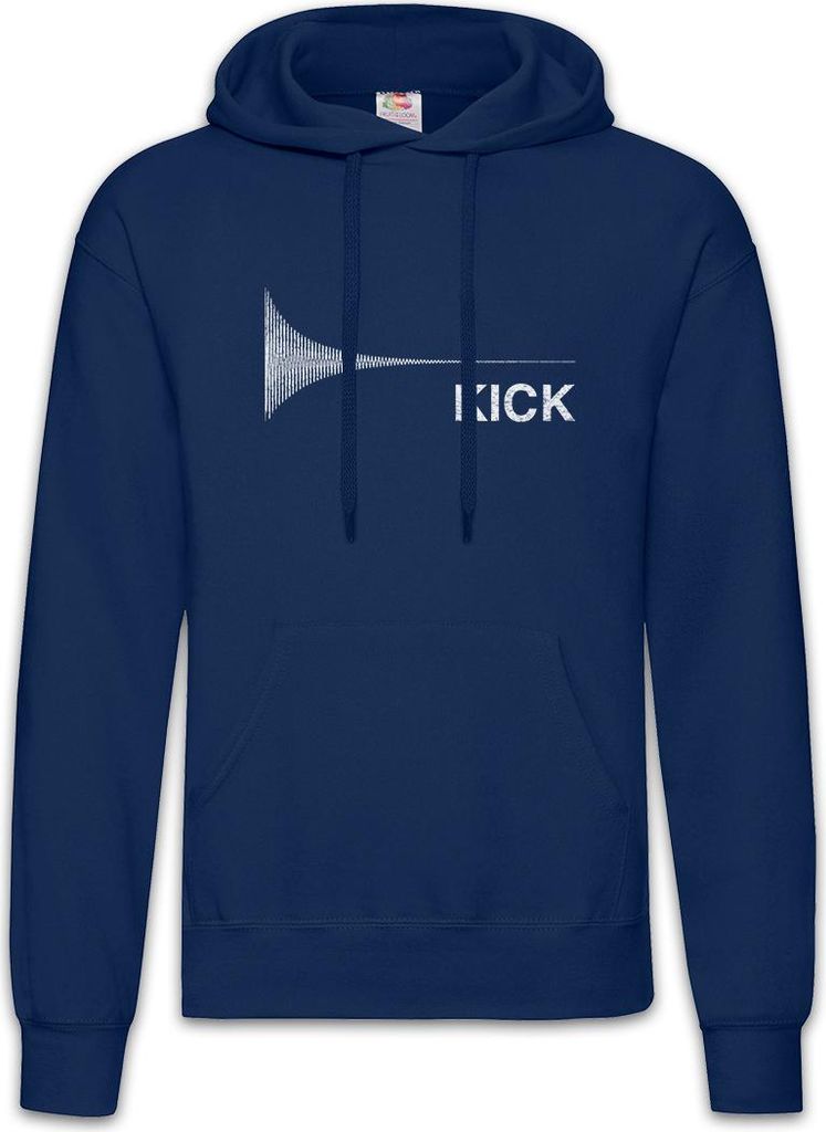 Urban Backwoods Wave Kick Drum, Herren Hoodie, Farbe: Navy, Größe: L
