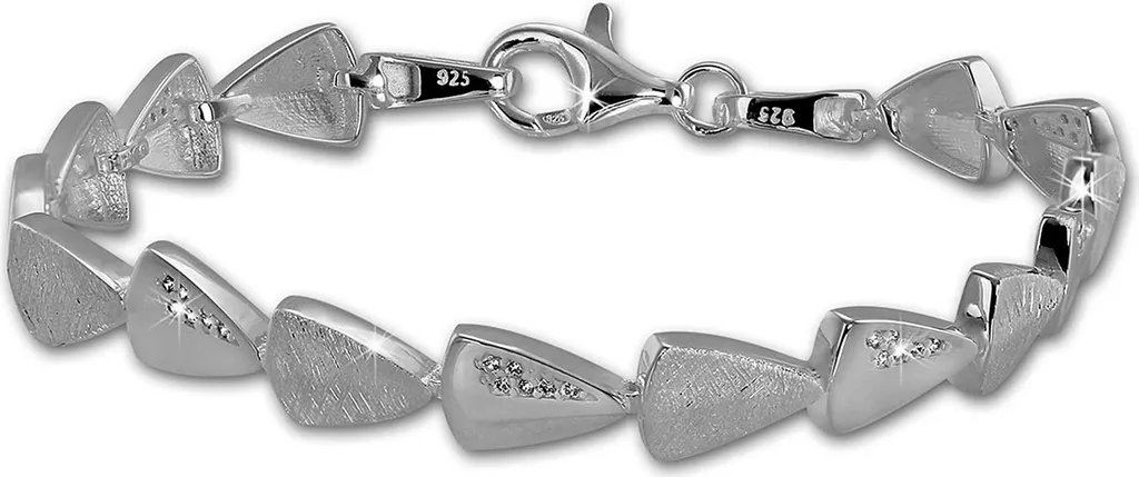 Bracelet Hypoallergénique en Argent 925 pour Femme Triangle Blanc Chic