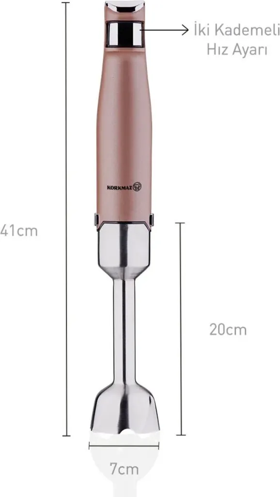 Mixeur Plongeant Performix Korkmaz 1000W pour Soupes et Purées Lisses