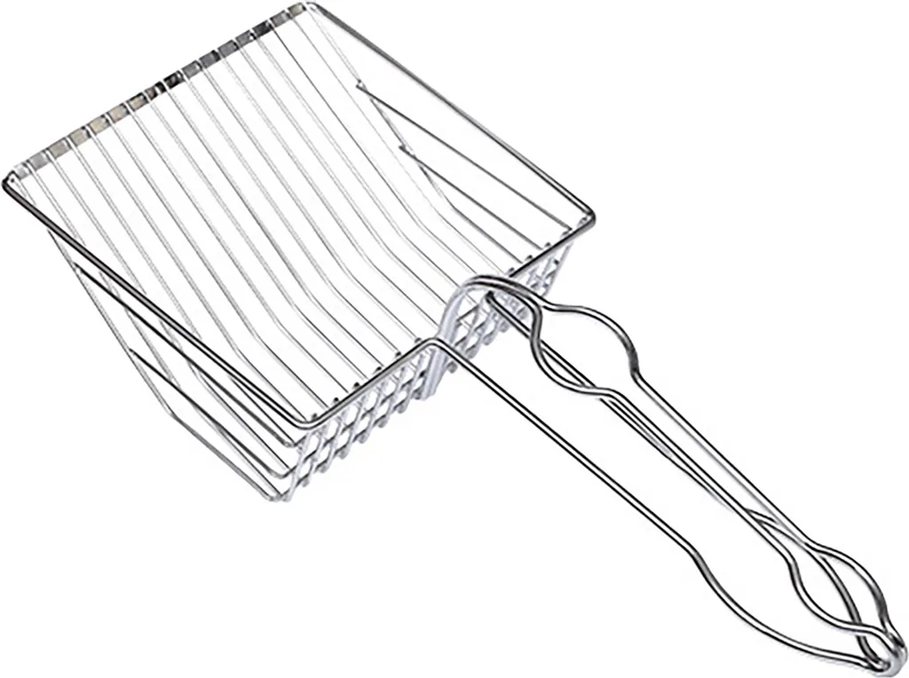Pala Setaccio Lettiera Acciaio Inox 3.8mm - Alta Efficienza Ergonomica - 1