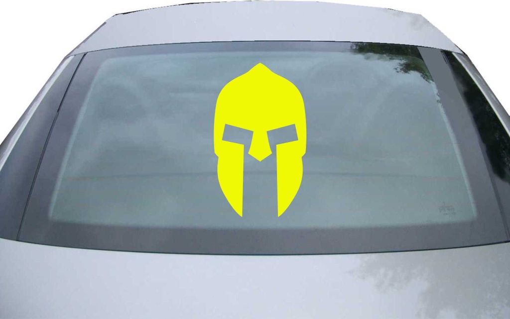 Indigos UG - Aufkleber Heckscheibe & Motorklappe DE2122 - neongelb - 600x360 mm - Spartaner - Auto Scheiben Fenster Heckklappe Tuning Racing JDM - ...