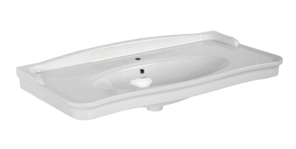 Umywalka ceramiczna ANTIK 100x50cm, biała Zdjęcie produktu 