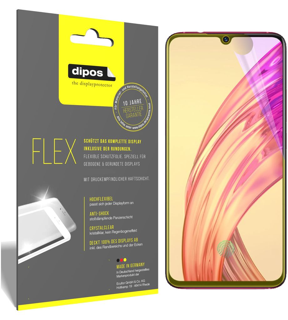 3x Vivo X23 Symphony Schutzfolie Folie, 100% Displayabdeckung, dipos Flex