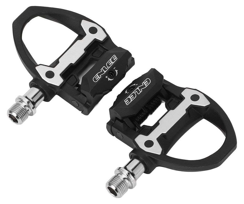 Fahrradpedale, klickfrei, leicht, 14 mm Standard-Gewindebohrung, Rennrad-Selbstsicherungspedale mit Schuhplatten für SPD SL-System, 6 Grad