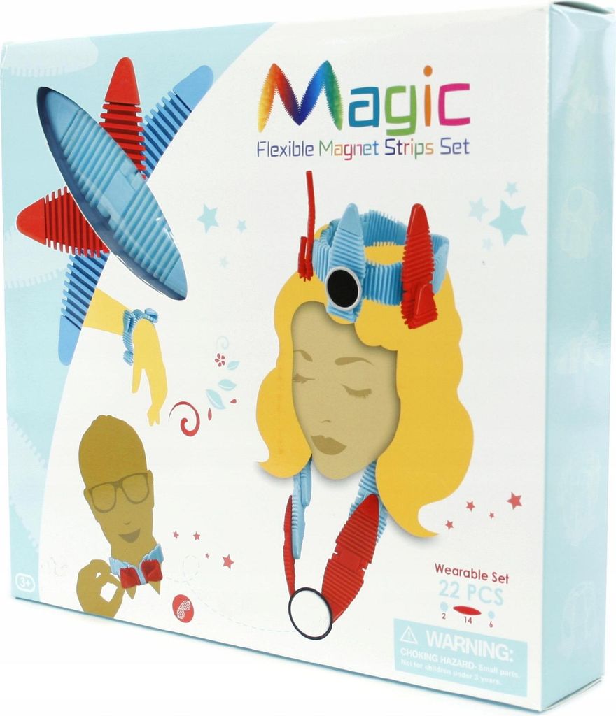 Flexible Magnetbausteine 3D Set 22 Teile Buntes Lernspielzeug für Jungen und Mädchen