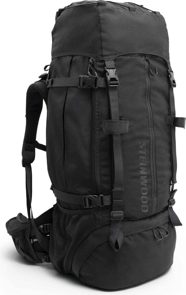 Steinwood Trekkingrucksack 70L (neu 2024), Wanderrucksack, Backpacker-Rucksack, Reiserucksack, wasserabweisend mit Regenhülle