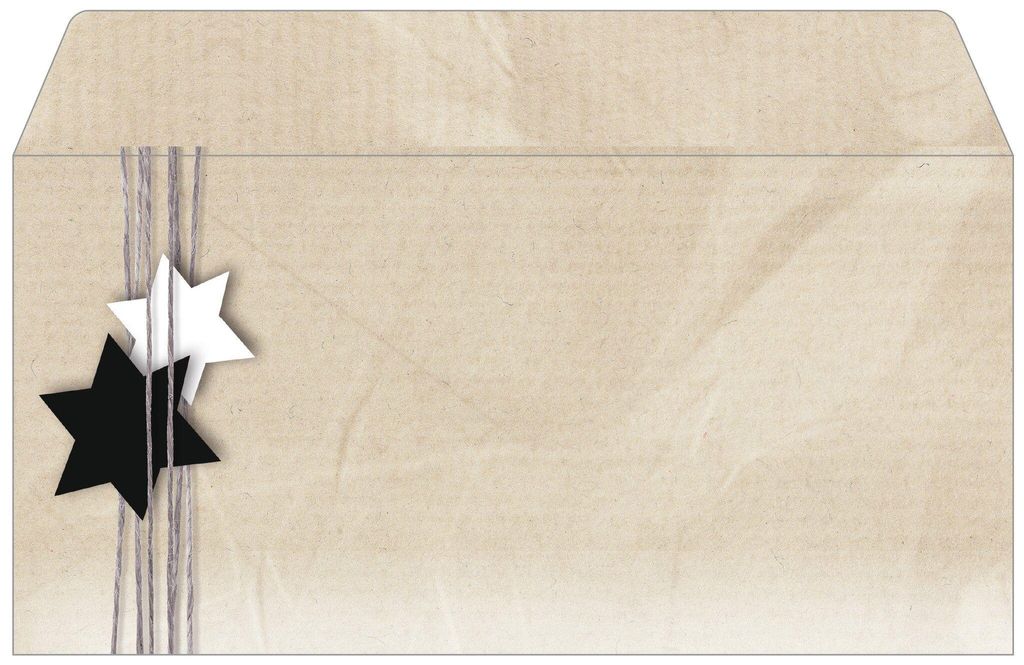 SIGEL DU079 Weihnachts-Umschläge, Christmas Wrapping, DIN lang (110x220 mm), 90 g/m², 50 Umschläge