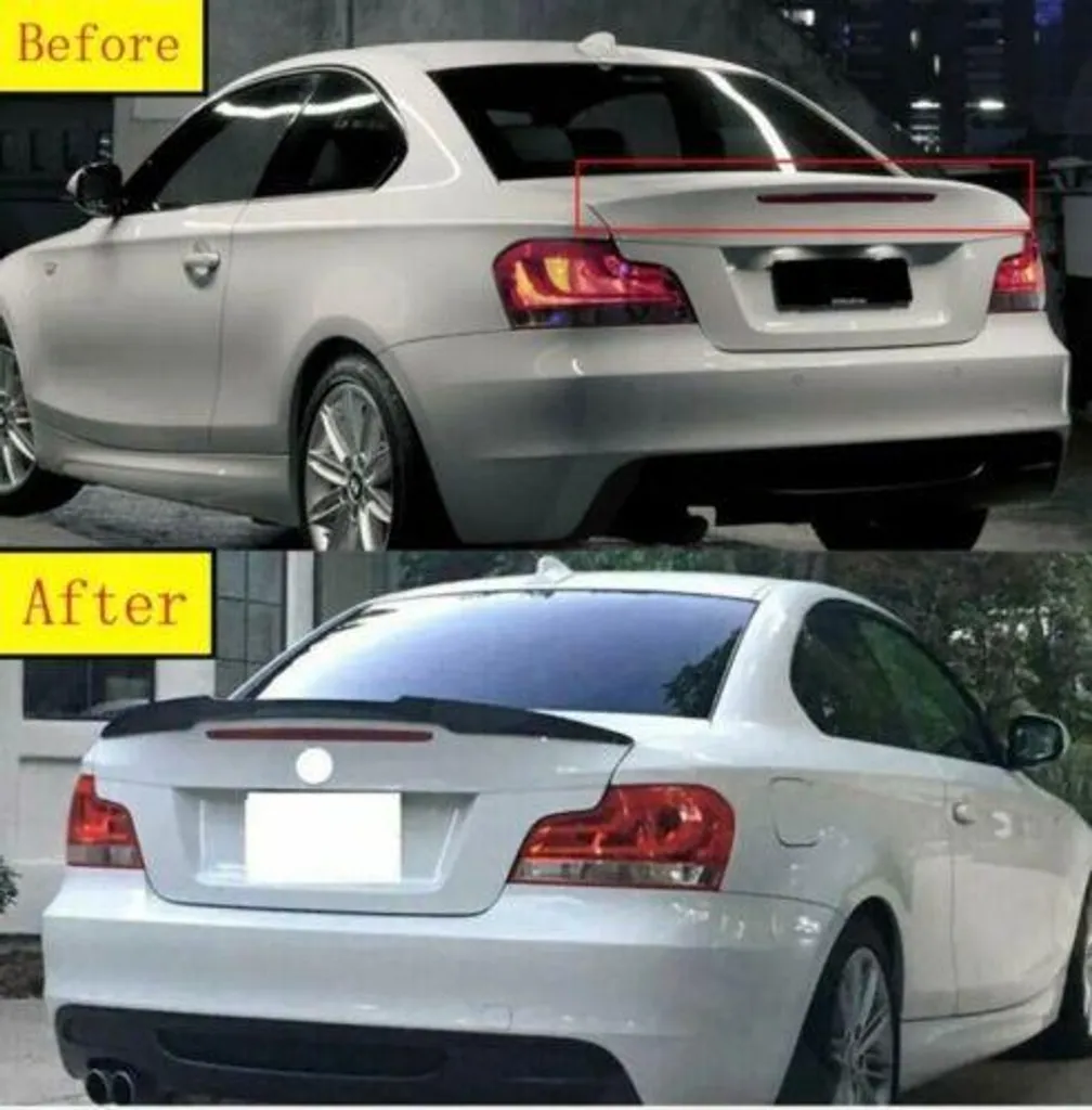 Spoiler arrière de coffre ABS look carbone anti-UV pour coupé de luxe