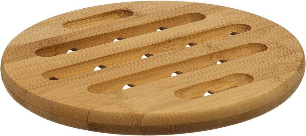 SOUS-PLAT EN BAMBOU rond 18 cm, léger et naturel Image du produit 