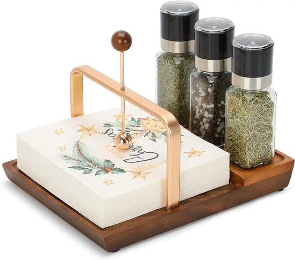 Grand plateau de service en bois naturel pour brunch et service du café