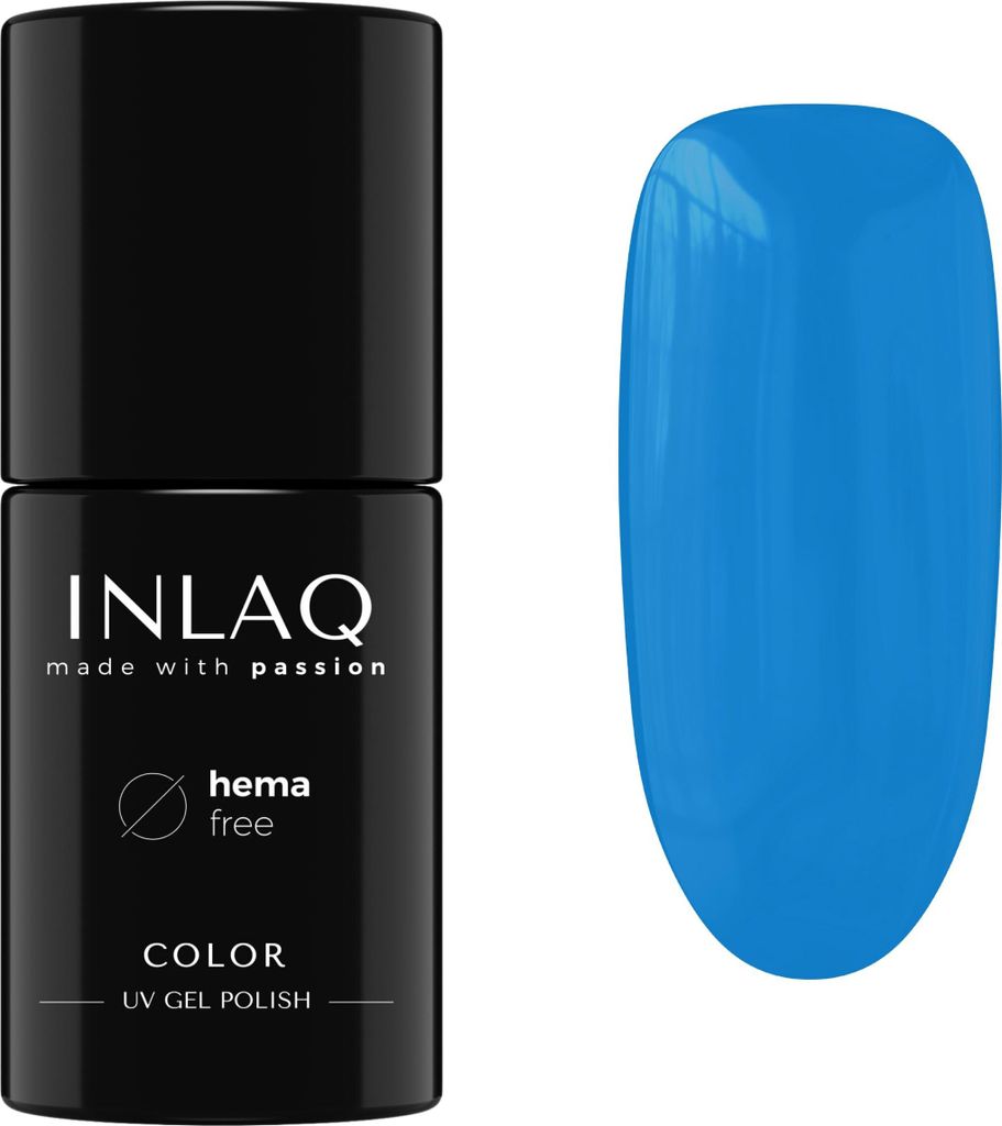 INLAQ HEMA Free UV Nail Polish 6 ml - Gel Nagellack frei von HEMA - Crazy Rainbow Kollektion - Farbe Denim