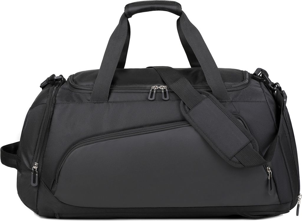 Reise-Rucksack für Frauen Männer Große Carry On Gepäck Gym Bag mit Schuhfach regenfest mit verstauten Riemen Schwarz