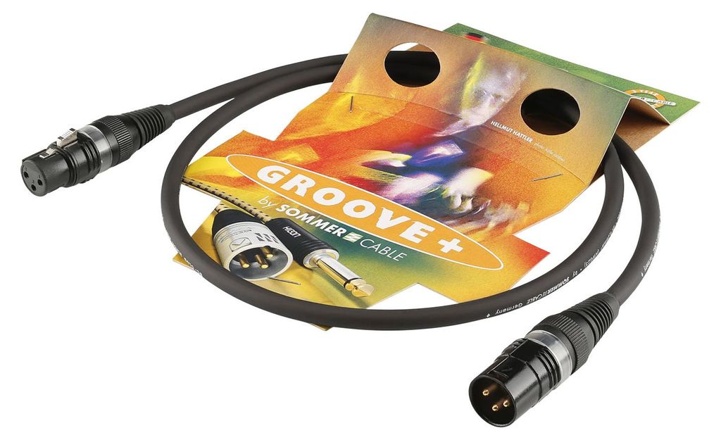 Mikrofonkabel, 2 x 0,25 mm² | XLR / XLR, HICON | 3,00m | schwarz