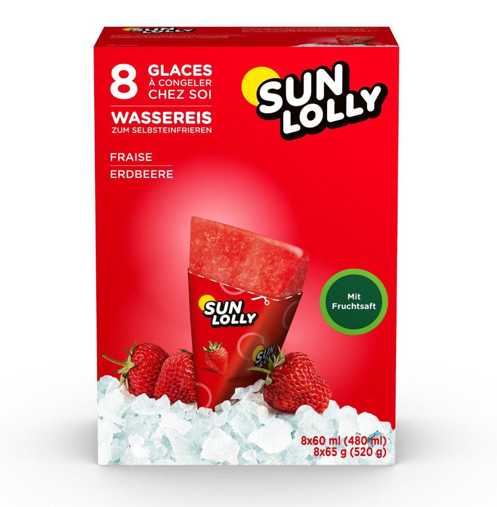 Sun Lolly vodní led k samomrazení s jahodovou příchutí 8 Obrázek produktu 